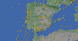 Aviones vuelos España - cohete chino