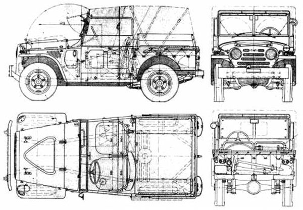 Vehículos Militares, Fiat Camión Clásico 4x4 Todoterreno, radiografia 