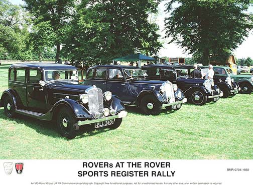 Rover Historia . Rover en el Sports Register Rally